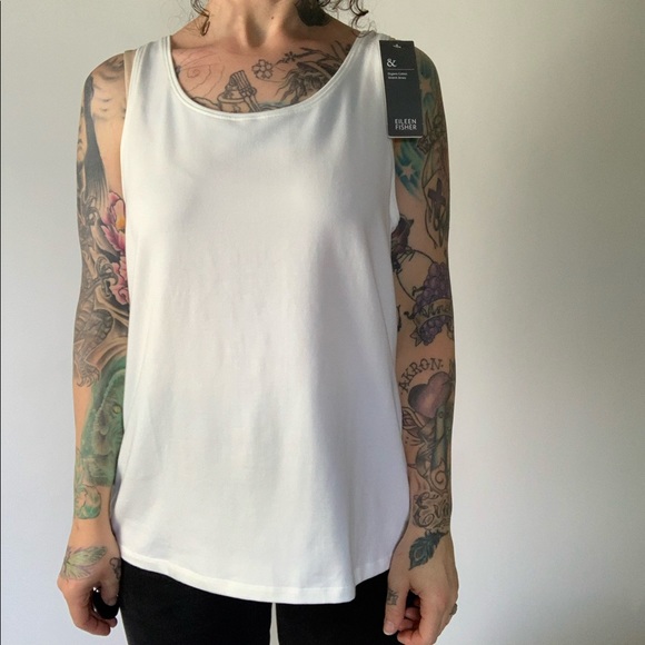 NWT EILEEN FISHER Organic Cotton Jersey Tank - Picture 2 of 7